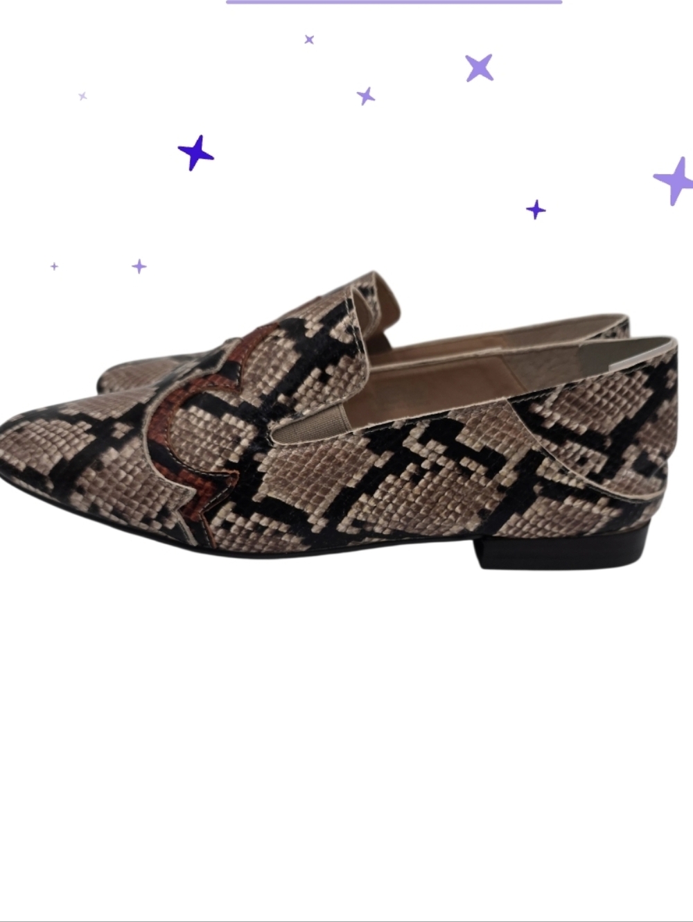 Sbicca Women's Nisland Driving Style Leather Loafer Size 7 NEW Going Out Snake - Picture 4 of 10